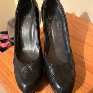 Stuart Weitzman Black Quilted Heels